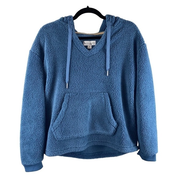 Koolaburra UGG Soft Brushed Back Sherpa Hoodie Coast Blue XS - Picture 1 of 7